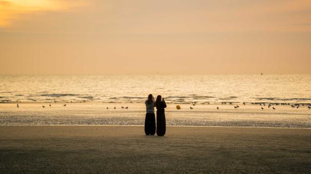 DamesStrandZonsondergang